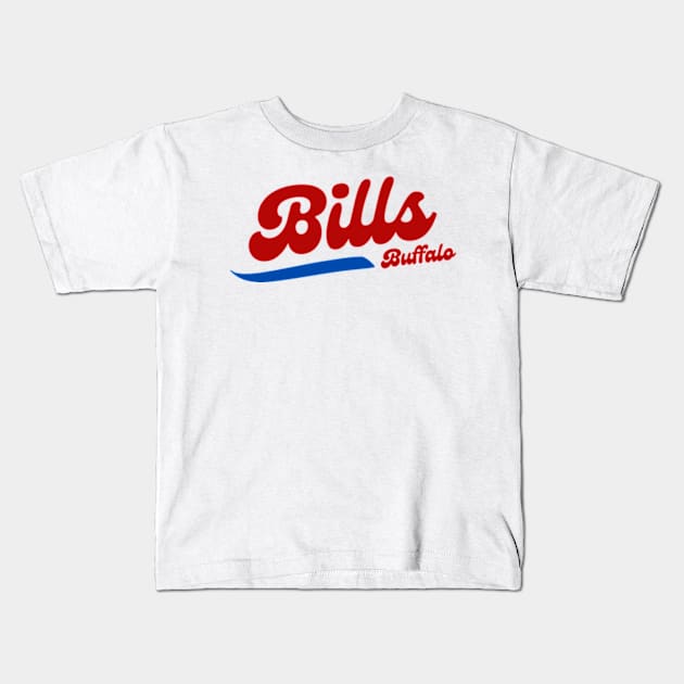 buffalo bills Kids T-Shirt by soft and timeless